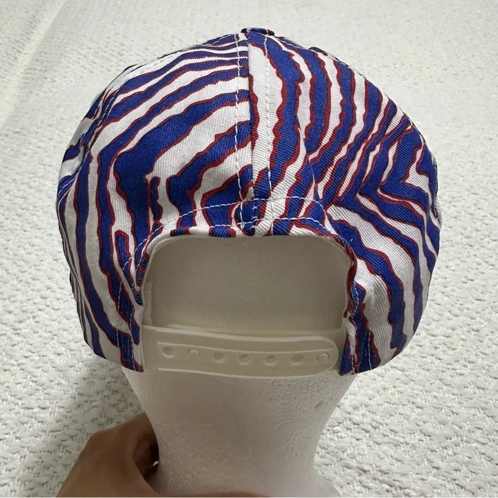 Busch Beer Tiger Pattern Blue Red Snap Back Cap Hat - Picture 8 of 9